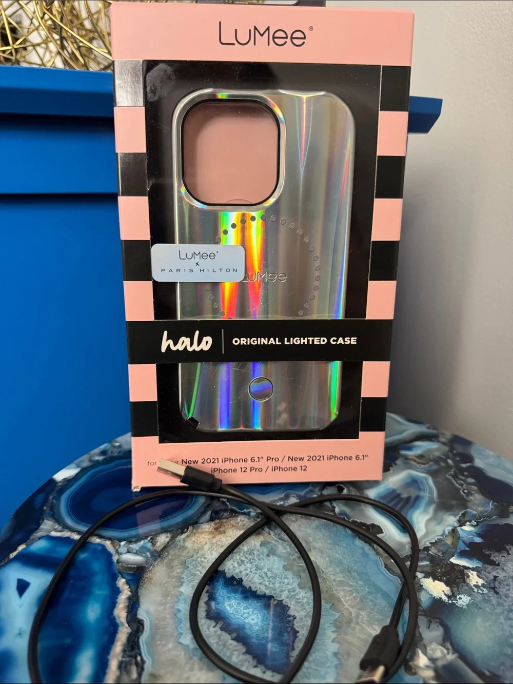 LuMee x Paris Hilton Halo Holographic Iridescent iPhone 12/12Pro Case